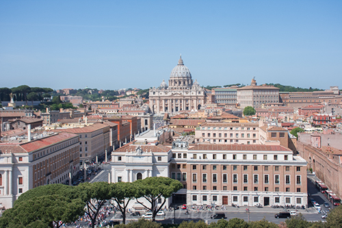 Roma. Vista do Vaticano a partir do Castelo Sant Angelo